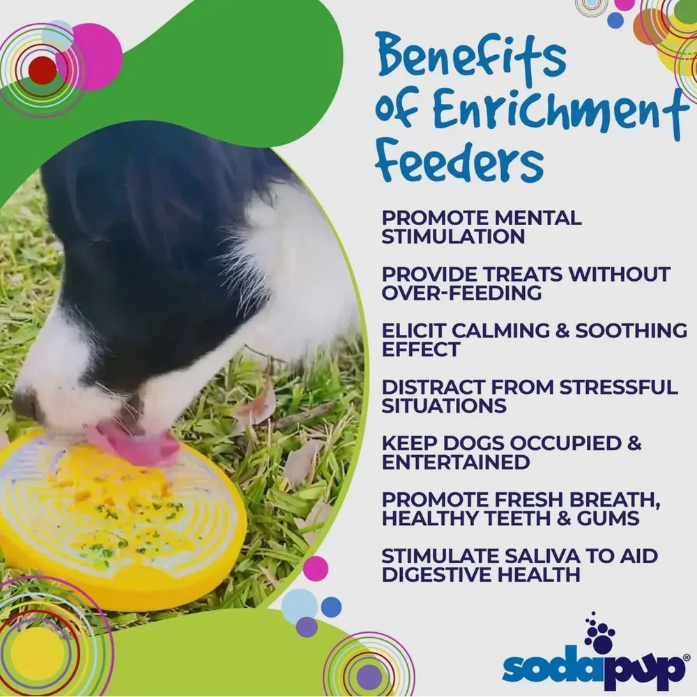 SodaPup Sunflower Ecoin Nylon Lick Mat – Durable Slow Feeder for Super Chewers